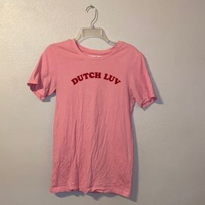 Dutch Bros Small Dutch Love Pink T-Shirt